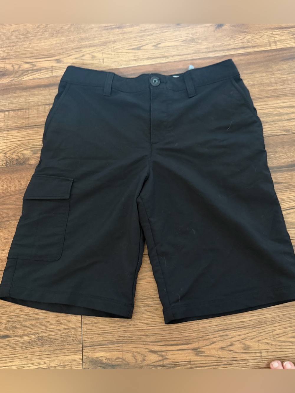 Under Armour Boys Cargo Shorts Black Youth Large EUC Chino Golf Short